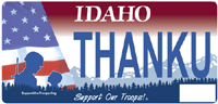 idaho Support Our Troops License Plate