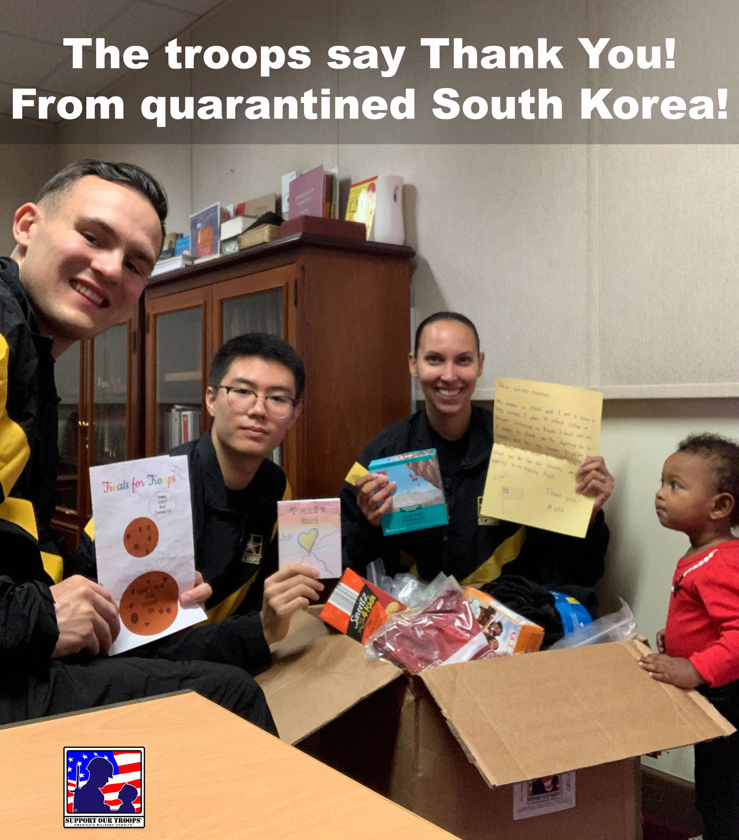 troops say thank you from quarantined south korea - support our troops
