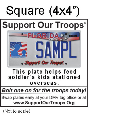 Church Bulletin Ad 4x4" Square Feed soldier’s kids stationed overseas